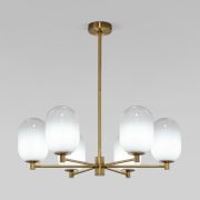 Потолочный светильник со стеклянными плафонами 60161/6 латунь