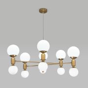 Умная подвесная люстра с плафонами 30182 латунь