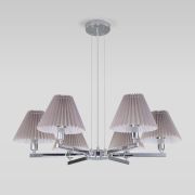 Подвесная люстра с абажурами 60136/6 хром/серый