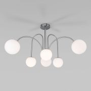 Умная потолочная люстра с плафонами 30177/6 хром
