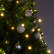 Гирлянда занавес на ель теплый белый 0,45*1,5м IP20 200-003 теплый белый