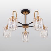 Умная потолочная люстра с хрусталем в стиле лофт 70090/5 черный