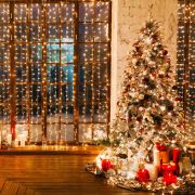 Новогодняя гирлянда занавес белый 2*3м IP20 200-002 белый