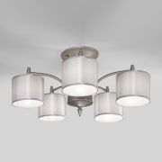 Люстра с атласными абажурами 60080/5 сатин-никель