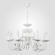 Люстра с хрустальным декором 60018/8 белый с золотом