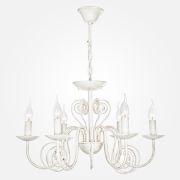 Люстра с прозрачным хрусталем 60018/6 белый с золотом