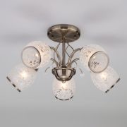 Люстра с плафонами с узором 30026/5 античная бронза