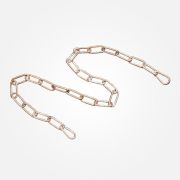 Цепь с карабинами 1 м белый с золотом 10302 белый с золотом