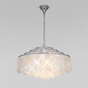 Умная люстра с перламутром 3535/6 хром / перламутр