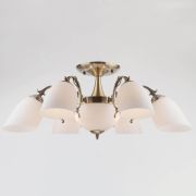 Люстра потолочная с плафонами 22010/6+2 античная бронза