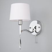 Настенное бра с абажуром 10127/1 хром/прозрачный хрусталь Strotskis (10093/1)