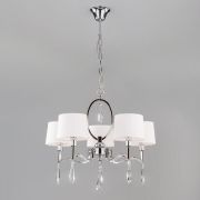 Умный потолочный светильник с хрусталем 10127/5 хром/прозрачный хрусталь Strotskis Smart (10093/5)