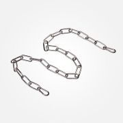 Цепь с карабинами 1 м хром 10300 цепь длиной 1 метр с  2 карабинами хром, арт. 73023