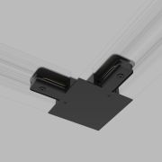 Коннектор угловой для однофазного встраиваемого шинопровода черный TRCM-1-1-L-BK