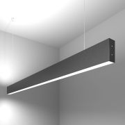 Линейный светодиодный подвесной двусторонний светильник 128см 50Вт 6500К черный LSG-01-2-8*128-35-6500-MSh