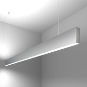 Линейный светодиодный подвесной двусторонний светильник 128см 50W 6500K серебряный 101-200-40-128