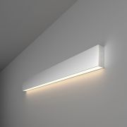 Линейный светодиодный накладной односторонний светильник 78см 15Вт 4200К серебряный 101-100-30-78