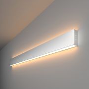 Линейный светодиодный накладной двусторонний светильник 103см 40Вт 3000К серебряный 101-100-40-103