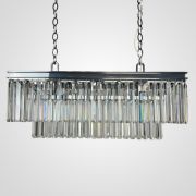 Подвесная люстра RH 1920S ODEON CLEAR GLASS FRINGE chrome