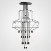 Подвесной светильник Via Wireflow Chandelier polyhedral 0374 Suspension lamp