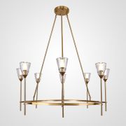 Люстра на штанге TORCHE DE VERRE Round Chandelier 8