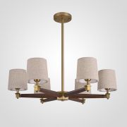 Люстра на штанге Jorgenson D85 Beige/Dark wood