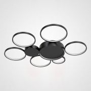 Потолочная люстра TWINE 7 rings Black