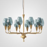 Подвесная дизайнерская люстра Viola 10 Синий