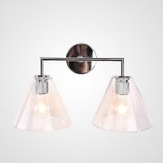 Бра RH Utilitaire Funnel Shade Double Sconce Silver