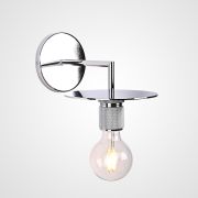 Бра RH Utilitaire Knurled Disk Shade Sconce Silver
