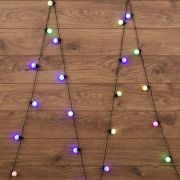 Гирлянда светодиодная «Шарики» 5м d30мм 25LED RGB 6Вт 220-240В IP20 провод ПВХ темн. зел. Neon-Night 303-569