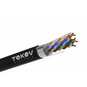 Кабель витая пара F/UTP 4х2х24AWG (0.48мм) кат.5E PE Fluke tested (м) TOKOV ELECTRIC TKE-C05-F/UTP-42-5E-305-OD