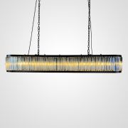 Подвесная люстра RH 1920s Odeon Clear Glass Black 180