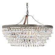 Подвесная люстра Clarissa Glass Drop Petite Round Chandelier