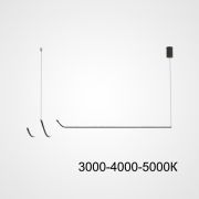 Подвесной светильник DAMARIS L120 Black Трехцветный свет