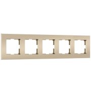 W0052911/ Рамка на 5 постов Slab (шампань софт) W0052911