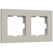 W0022917/ Рамка на 2 поста Slab (дымчатый софт) W0022917