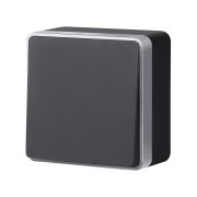 Выключатель одноклавишный Gallant черный с серебром W5010034 W5010034