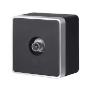 ТВ-розетка оконечная Gallant черный с серебром W5083034 W5083034