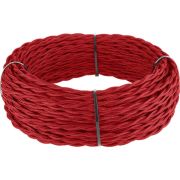 W6453248/ Ретро кабель витой 3х1,5 (красный) под заказ 20 м W6453248
