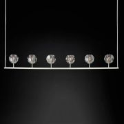 Люстра RH Boule De Cristal Linear Chandelier 6 Nickel