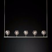 Люстра RH Boule De Cristal Linear Chandelier 5 Nickel