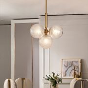 Подвесной светильник RAFFIN 4 Transparent Gold