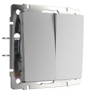 W1120006/ Выключатель двухклавишный (серебряный) W1120006