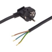 Шнур электрический с угловой вилкой 16А 3500Вт ПВС 3х1.5кв.мм 1.5м черн. Rexant 11-1324