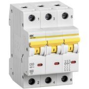 Выключатель автоматический модульный 3п C 63А 6кА ВА47-60M KARAT IEK MVA31-3-063-C